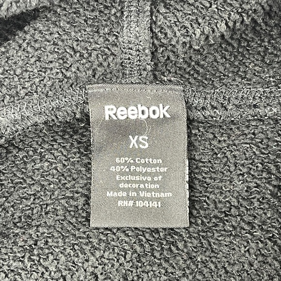 Reebok Hoodie Womens XS Black Pocket Drawstring - Picture 2 of 9